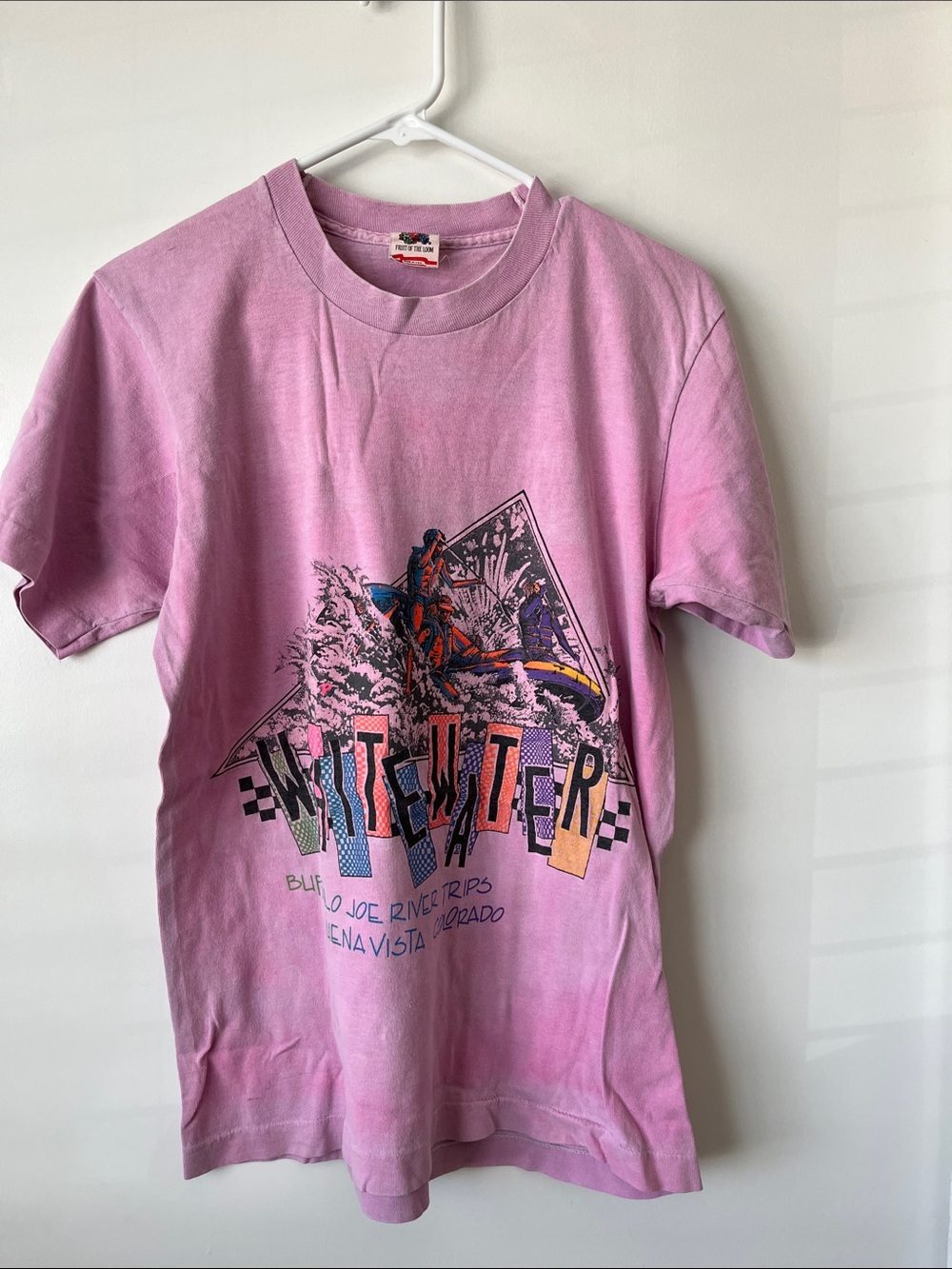 Vintage 90s Pink Graphic Tee - Whitewater Design